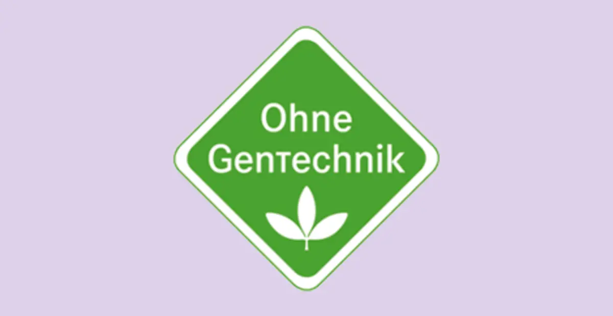 Das rautenförmige, grüne „Ohne GenTechnik“-Siegel.