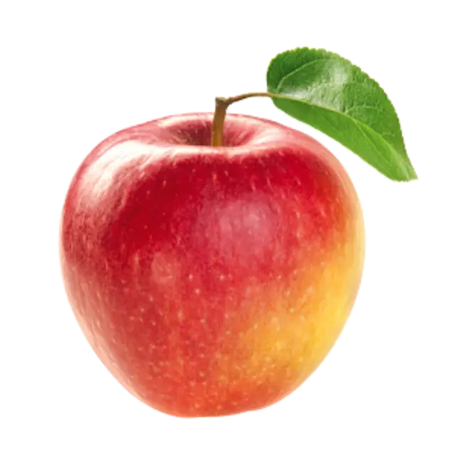 Ein einzelner Apfel.