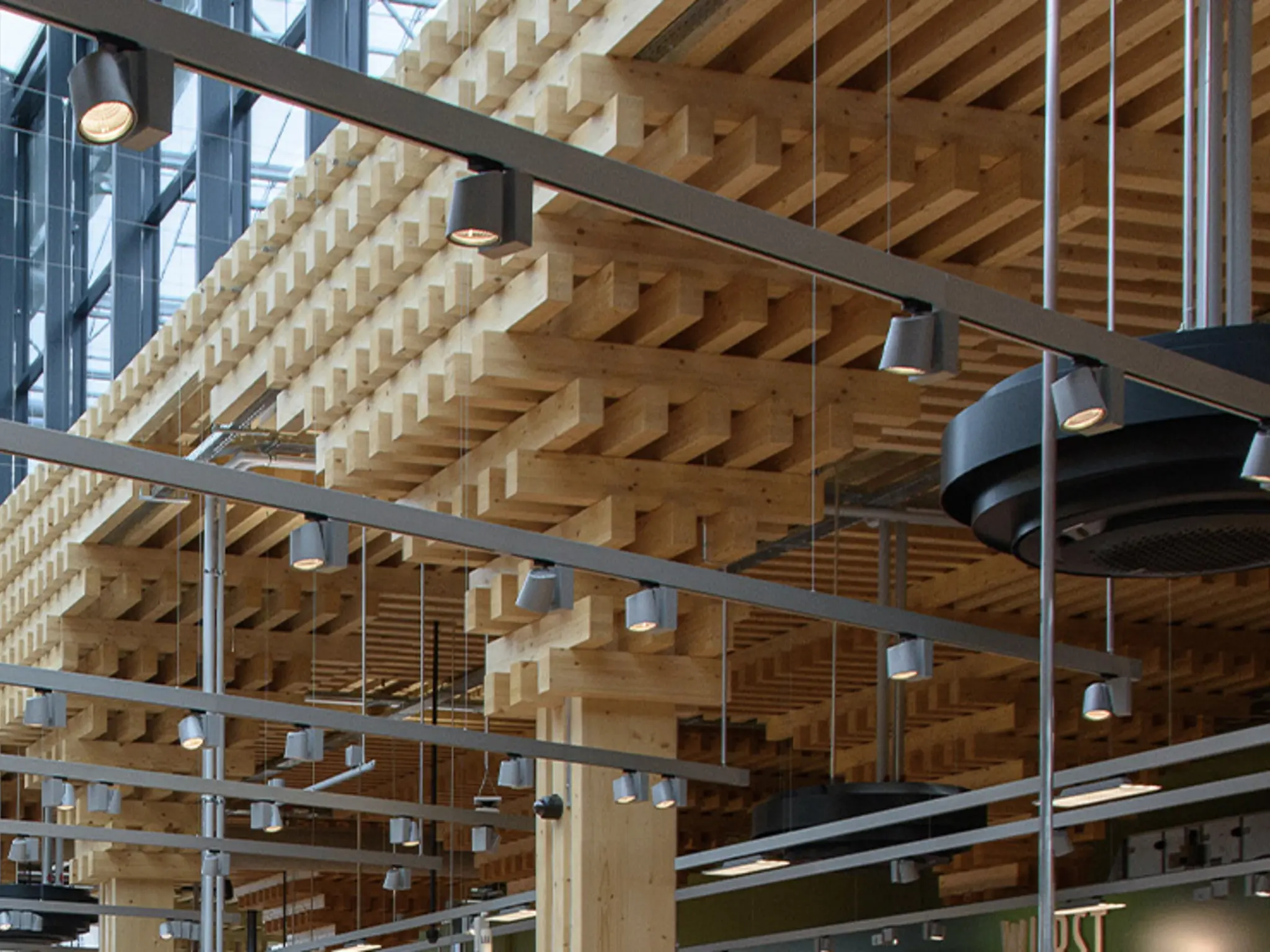 Im Green Farming Markt wurde zweieinhalb Mal so viel Holz als Baumaterial verwendet wie in den übrigen Green Buildings.