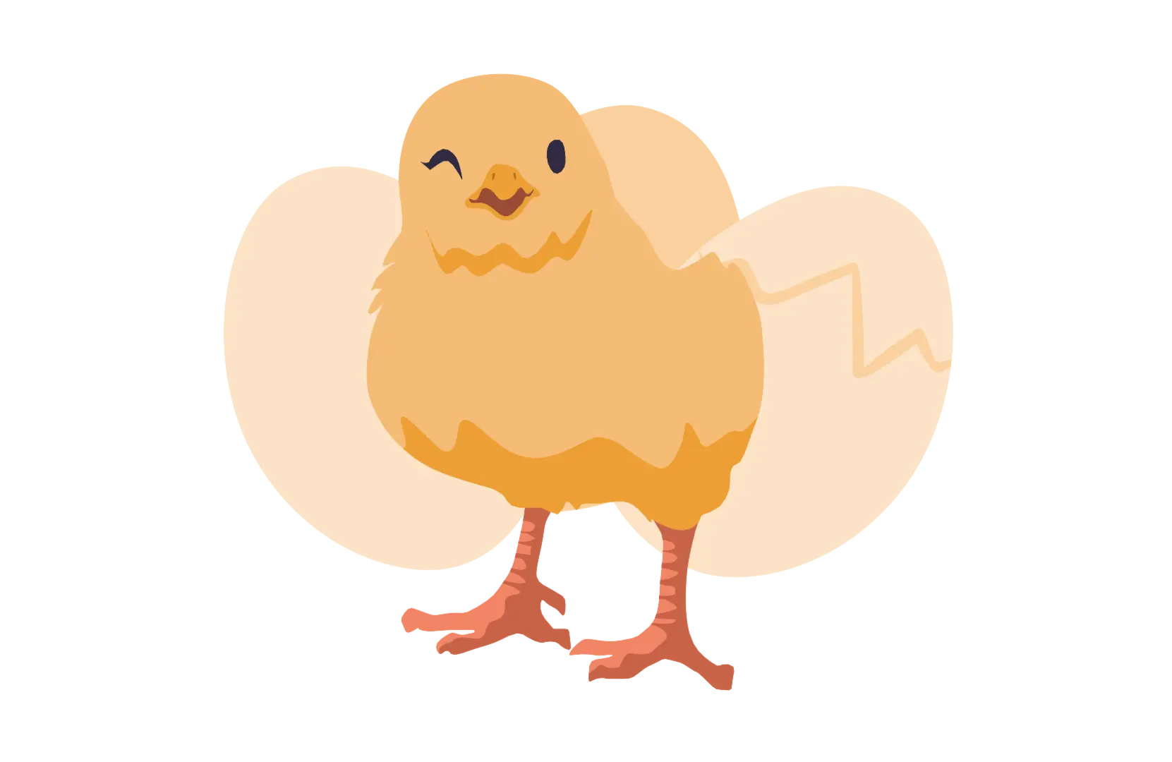 Ein kleines, illustriertes Schwein.
