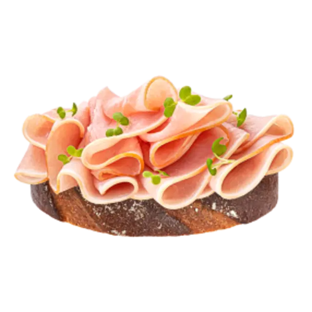 Ein belegtes Wurstbrot.