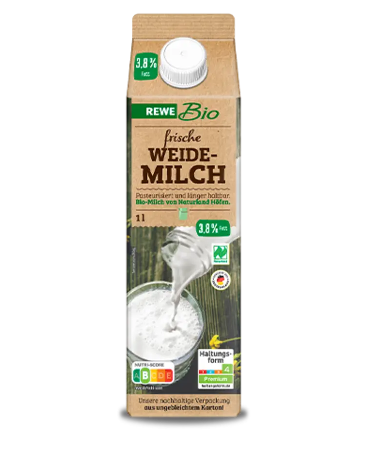 REWE Bio frische Weidemilch