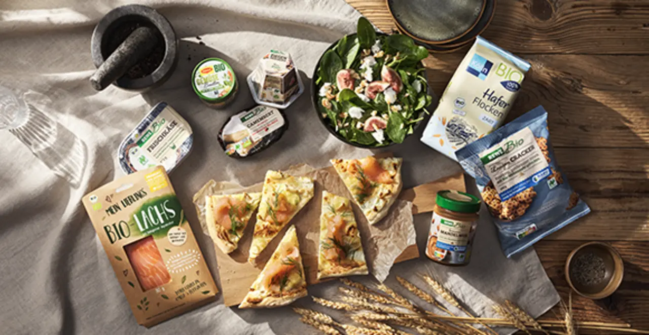 Eine große Auswahl Bio-Produkte. 