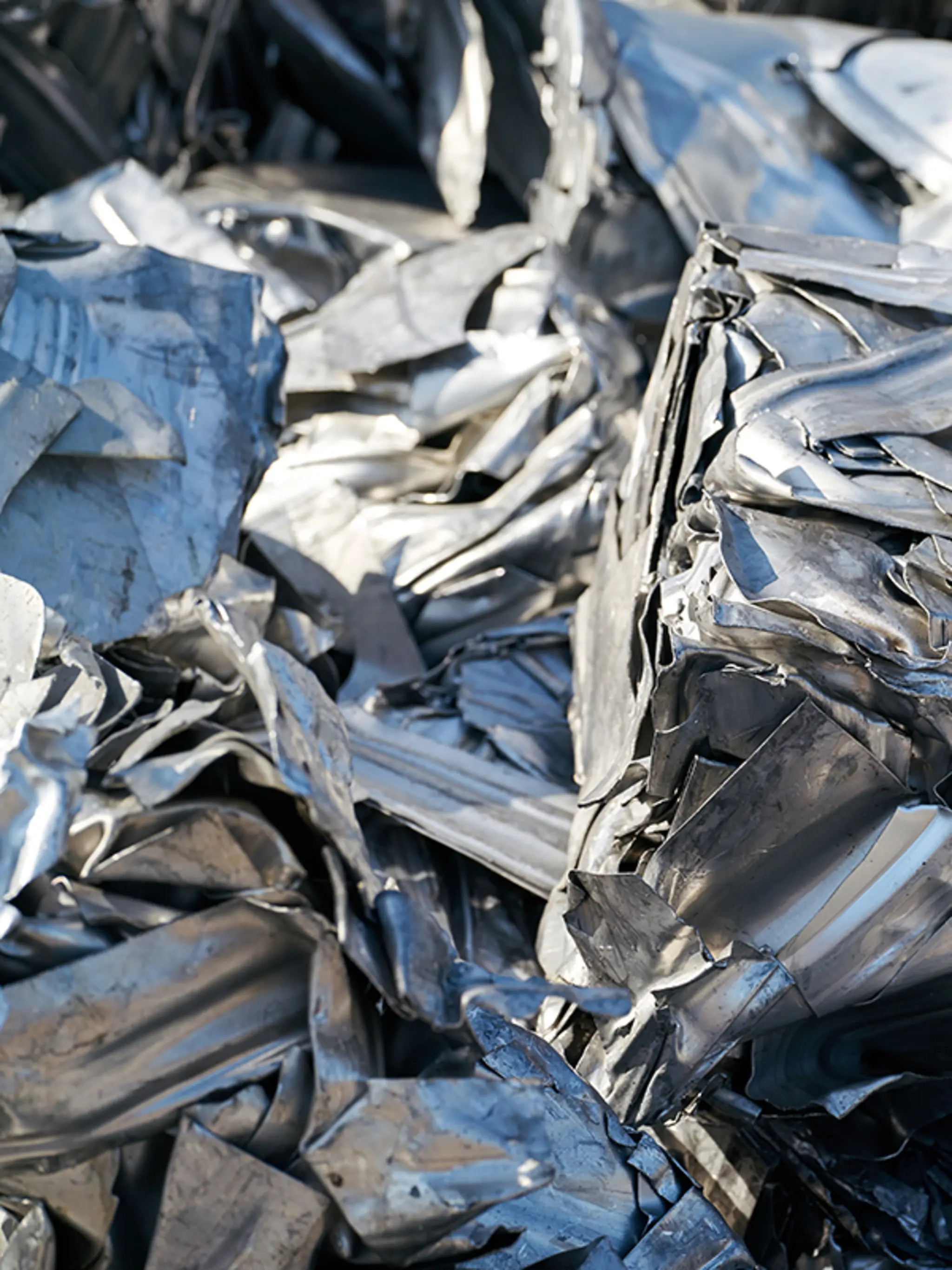 Gepresste silberne Metallabfälle 
