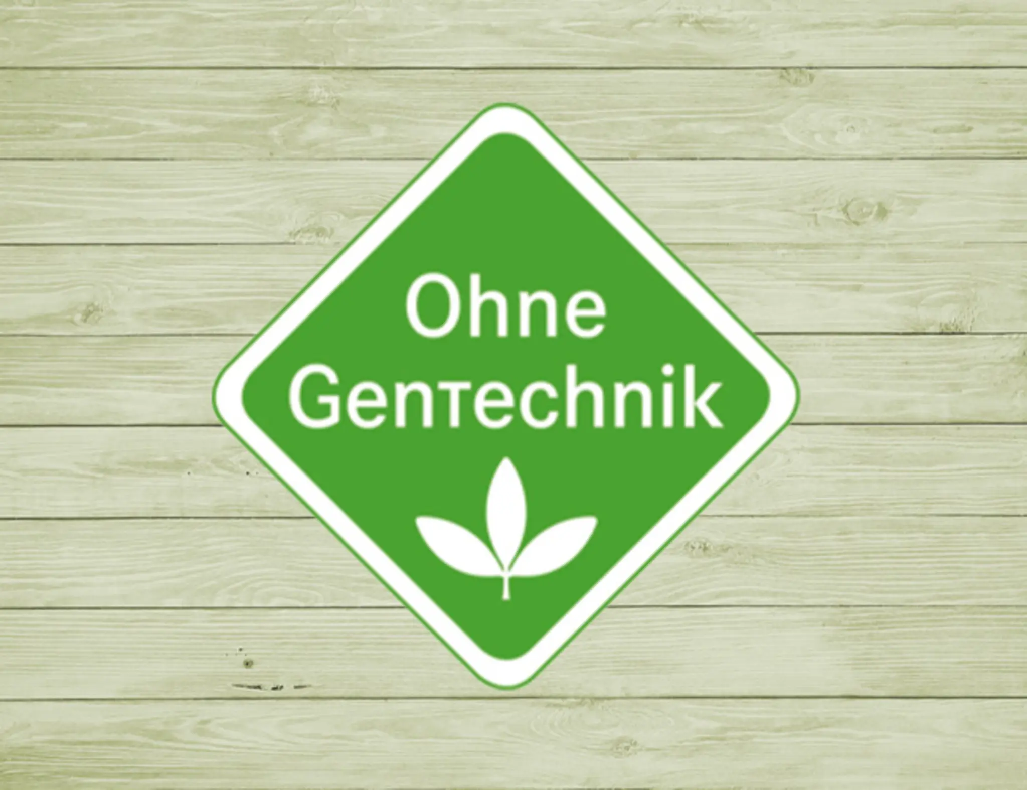 Das rautenförmige, grüne „Ohne Gentechnik“-Siegel.