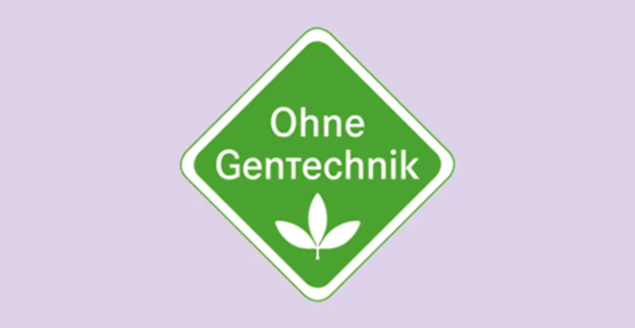 Das rautenförmige, grüne „Ohne GenTechnik“-Siegel. 