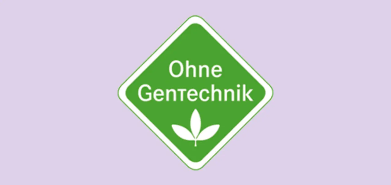 Das rautenförmige, grüne „Ohne GenTechnik“-Siegel. 