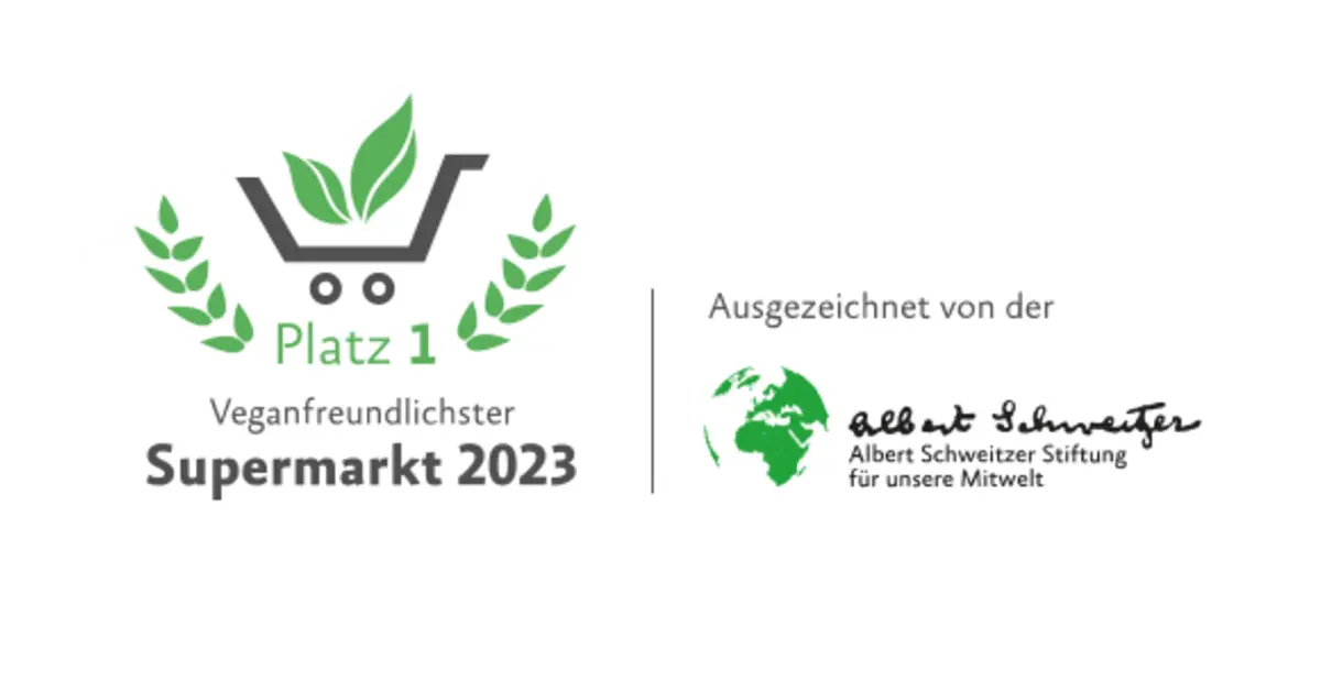 Die Auszeichnung „veganfreundlichster Supermarkt“. 