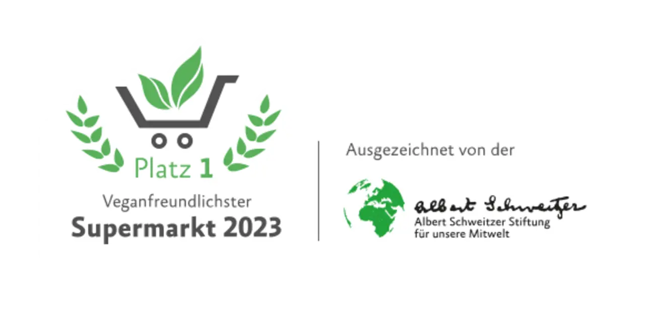 Die Auszeichnung „veganfreundlichster Supermarkt“.