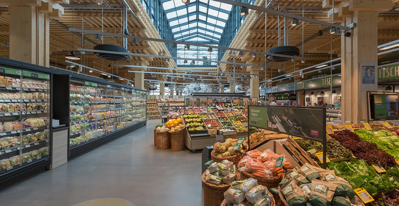 Der erste REWE Green Farming Markt in Wiesbaden-Erbenheim.