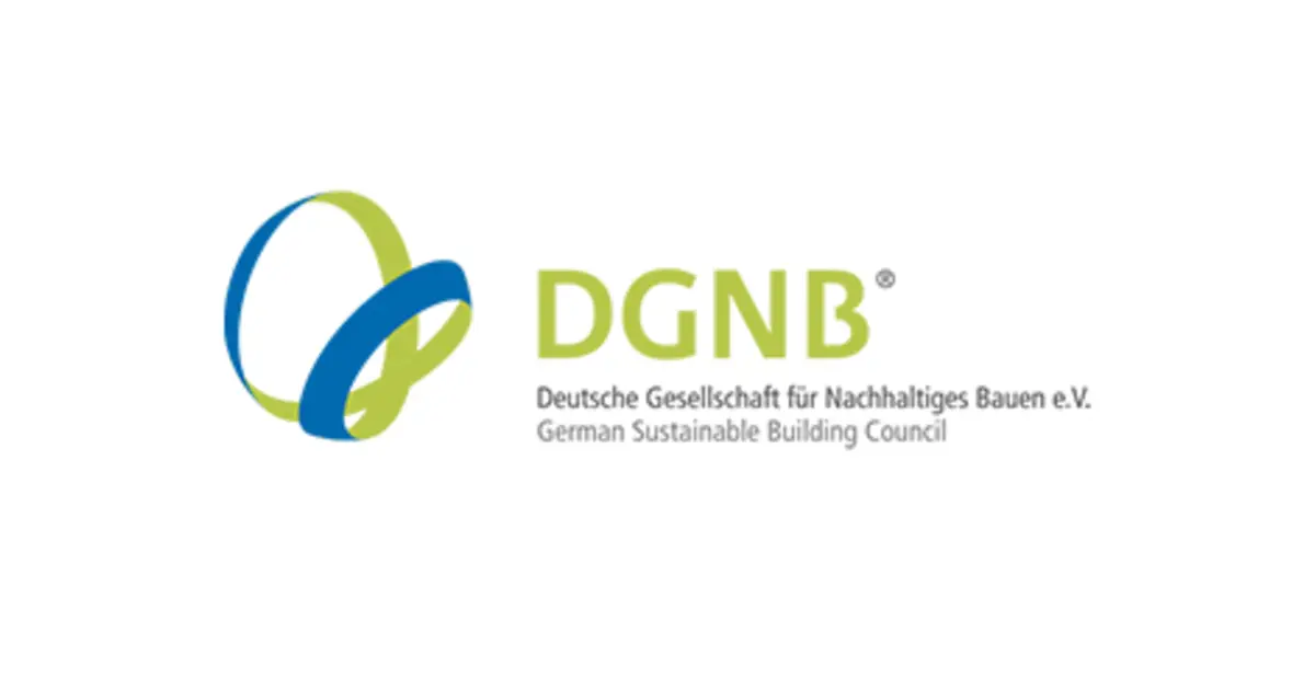 Das Logo der Deutschen Gesellschaft für Nachhaltiges Bauen e. V. (DGNB).
