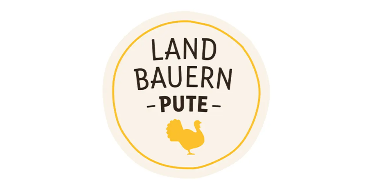 Das Logo mit der Aufschrift „Landbauern Pute“.