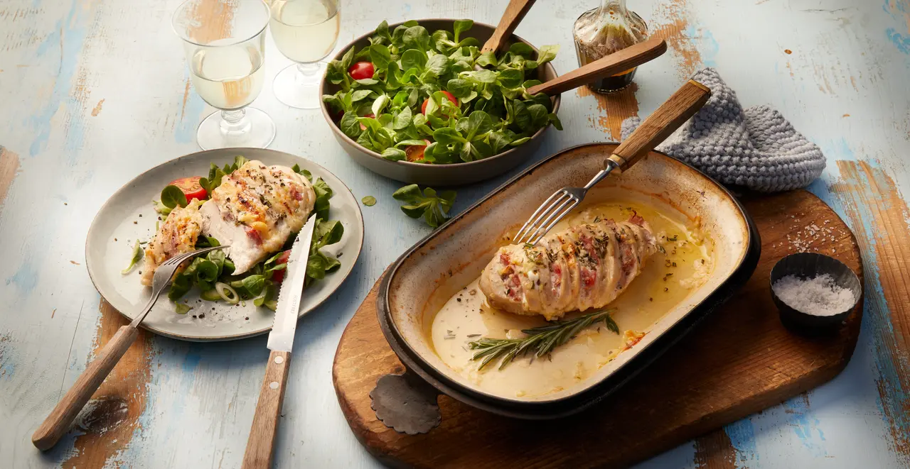 Hasselback Hähnchen