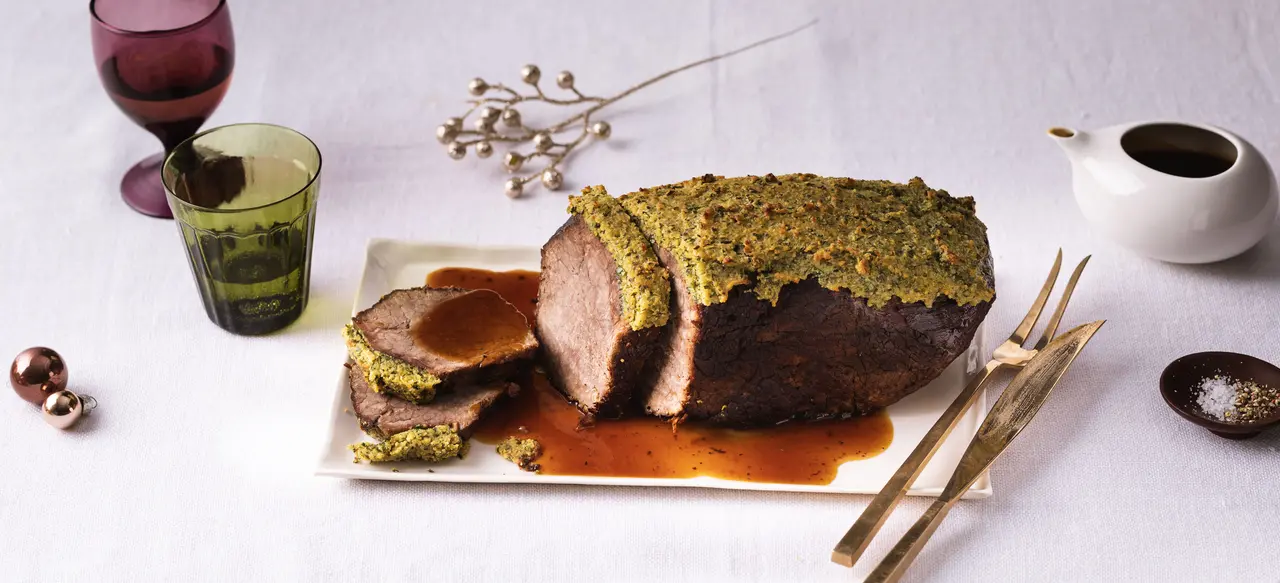 Rinderbraten mit Kräuterkruste