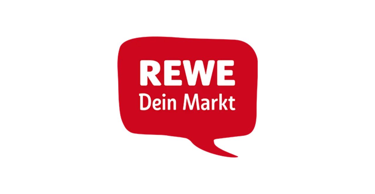 Das REWE Logo.