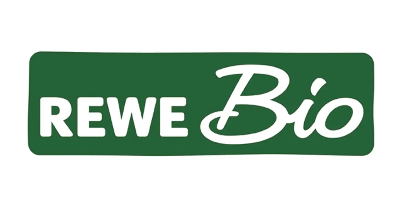 Das grün-weiße REWE Bio Logo. 