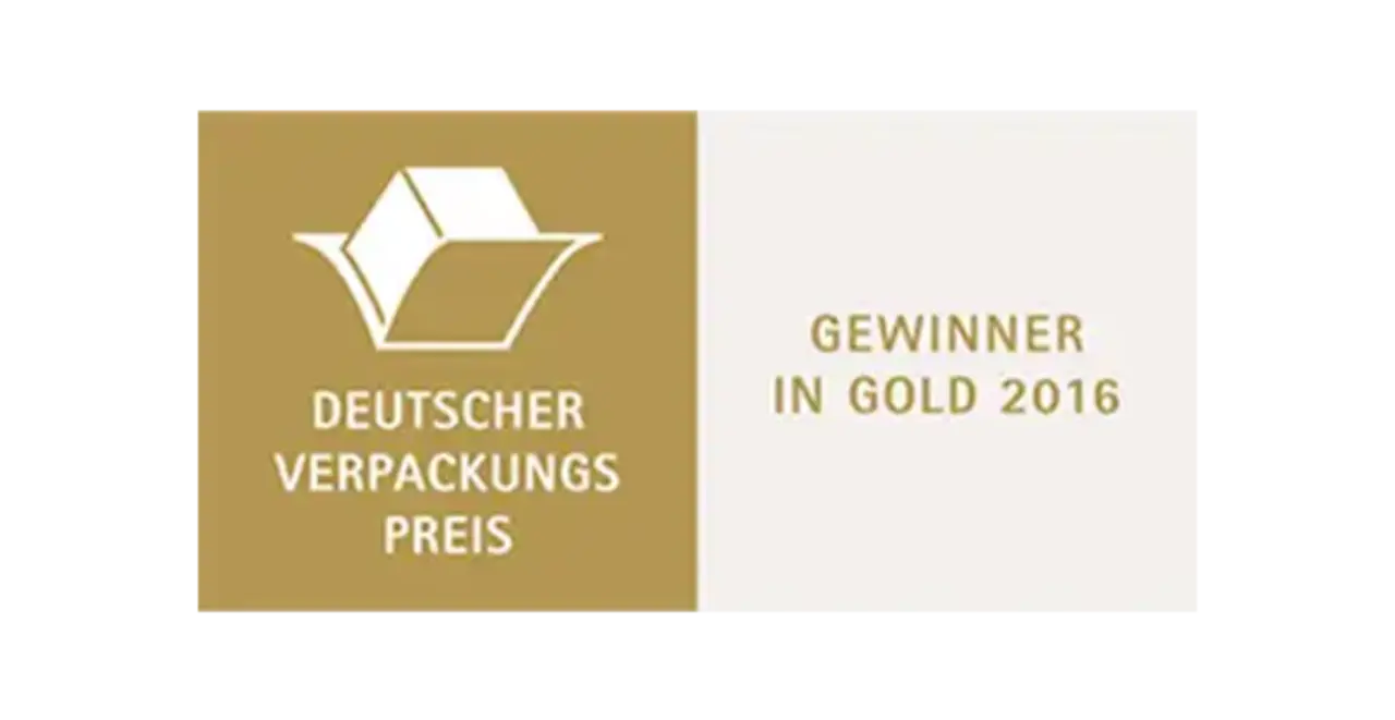 Die Auszeichnung beim Deutschen Verpackungspreis: Gewinner in Gold.