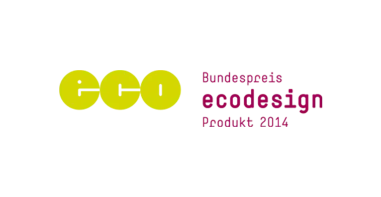 Die Auszeichnung „Bundespreis Ecodesign, Produkt 2014“.