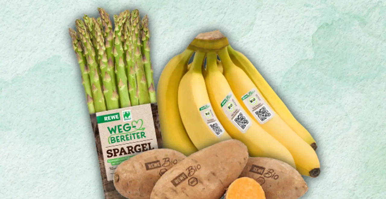 Äpfel, Salat und Kartoffeln von REWE Bio stehen stellvertretend für alle frischen Obst- und Gemüsesorten der Marke.