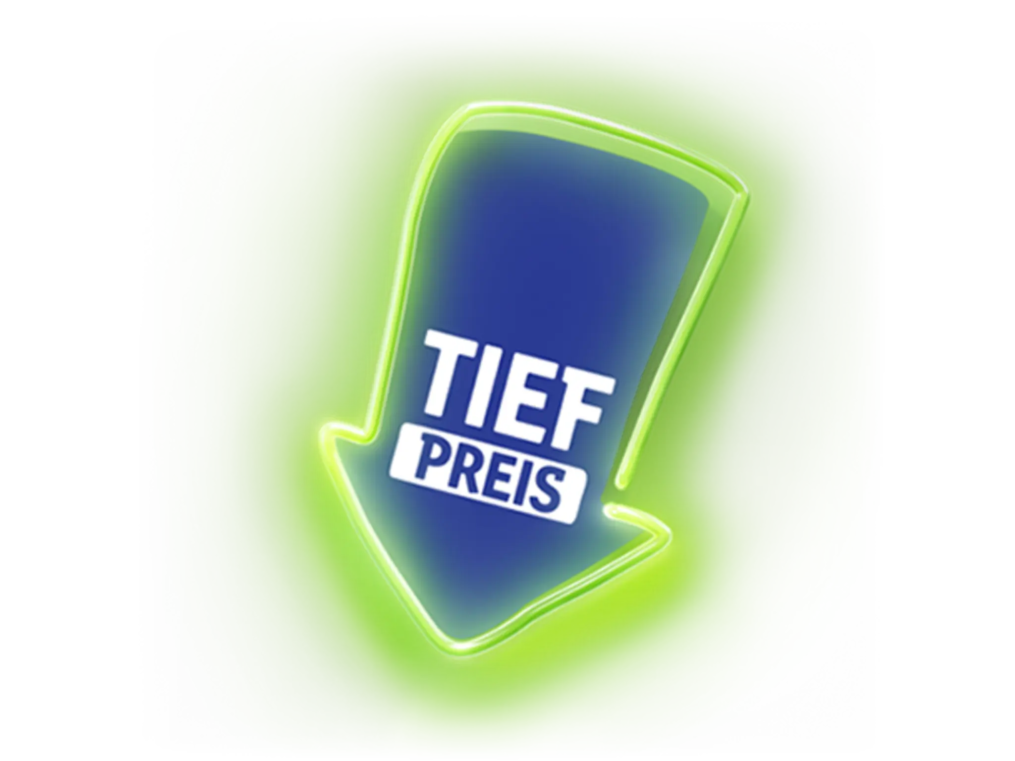 Das Tiefpreis-Symbol von REWE. 